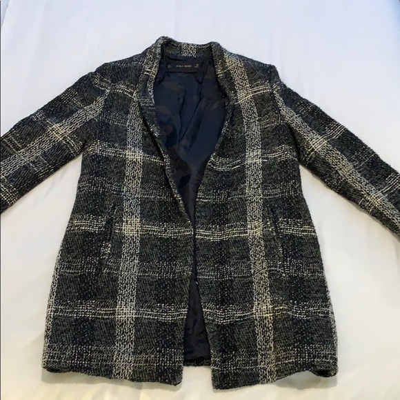 Zara Plaid Overcoat - Picture 2 of 3